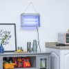 Outsunny Electric Fly Zapper, 20W Electric Fly Killer, Wall Hanging Bug Zapper Indoor & Outdoor Attracting Insect Mosquito Killer, Grey