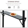 Outsunny 2.4 x 1.5 m (8' x 5') Grill Gazebo Canopy with Extendable Side Awnings, Outdoor BBQ Gazebo Shelter with 2 Side Shelves for Garden, Patio