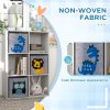 ZONEKIZ Toy Organiser, Children Storage Boxes with Three Non-Woven Fabric Drawers, Kids Toy Box Organiser Shelf for Bedroom, Playroom, Nursery - White