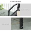 Outsunny 2 Seater Poly Rattan Garden Bench, All Weather Wicker Garden Loveseat, Outdoor Seating Bench with 240 Load Capacity, Backrest and Armrests for Patio, Terrace, Balcony, Black