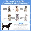 PawHut Cooling Raised Dog Bed, Elevated Pet Bed with Breathable Mesh, UV Protection Canopy, Foot Pads, for Indoor Outdoor, Small, Medium Dogs, 76 x 61 x 69.5cm - Dark Blue