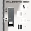 HOMCOM Wall Mounted Post Box with Viewing Window, 2 Lock, Modern Galvanised Steel Mailbox with Copper Core, Weatherproof Letterbox for Outdoor Use, Easy to Install, Charcoal Grey
