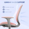 Vinsetto Office Chair, Breathable Mesh Swivel Desk Chair with Adjustable Height and  360 Degree Swivel Security Wheels for Home Office, Study, Pink