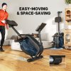 SPORTNOW Water Rowing Machine, Rowing Machines for Home Gym with Adjustable Resistance, Wheels, LCD Monitor, Elevated Tablet Holder, Vertical Storage, for Cardio Training