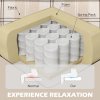 HOMCOM Wingback Recliner Armchair for Living Room, Pushback Reclining Chair with Round Armrests, Footrest and Rubber Wood Legs, Khaki
