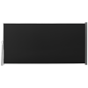 Outsunny Retractable Sun Side Awning Screen Fence Patio Garden Wall Balcony Screening Panel Outdoor Blind Privacy Divider (3x1.6M, Black)