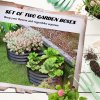 Outsunny Steel Raised Beds for Garden Set of 2, Outdoor Elevated Planter Box with Safety Edging, Easy-to-assemble Stock Tank for Growing Flowers, Herbs and Vegetables, Dark Grey