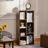 HOMCOM 3 Tier Bookshelf, Modern Cube Bookcase with 7 Open Storage Compartments, Freestanding Display Storage Unit for Living Room, Bedroom, Study