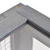 PawHut Tortoise House, Wooden Tortoise Enclosure Small Reptile House with Mesh Roof, Removable Side Panel, for Indoor - Grey