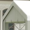 Outsunny 6m x 4m Marquee Party Tent, Heavy Duty Wedding Canopy with Sidewalls, Doors, Windows, Galvanised Garden Gazebo for Parties Events, White