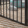 PawHut Heavy Duty Dog Playpen, 8 Panels Dog Pen, 80cm Height Pet Playpen Exercise Pen, with Door, for Small and Medium Dogs