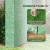 Outsunny 1.8 x 1.8 x 2m Polytunnel Greenhouse with Doors and Mesh Windows, Walk-in Grow House Tent with UV-resistant PE Cover and Steel Frame, Green