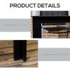 Outsunny Outdoor Dining Table for 6, Aluminium Rectangular Garden Table with Tempered Glass Tabletop for Yard, Deck, Patio, 150 x 90 x 74 cm, Black