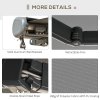 Outsunny 3 x 2.5m Electric Awning with Remote Controller, Aluminium Frame DIY Retractable Awning, UV50+ Sun Shade Canopy for Garden Patio Deck Door Window, Grey