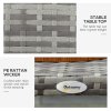 Outsunny Rattan Coffee Table, Patio Wicker Table with All-Weather Material for Garden, Balcony, Backyard, Grey
