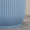 Outsunny Set of 3 Plastic Round Plant Pots Outdoor 22cm, Garden Planters, Flower Pots for Garden Decoration, Patios, Indoor, Outdoor, Home, Blue