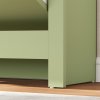 HOMCOM Narrow Shoe Cabinet, Space Saving Shoe Storage Cabinet with 2 Flip Drawers and Adjustable Shelves for 6-12 Pairs of Shoes for Hallways and Living Room, Green