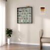 HOMCOM 7-Tier Wall Mounted Display Cabinet, Display Case with 6 Adjustable Shelves, Glass Doors for Home Office Ornaments 83x80cm, Black and White