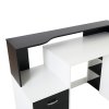 HOMCOM Computer Desk with Drawers and Storage Shelves, Office Desk Writing Table with Printer Stand, Large Workstation for Study Play Work Home Office, 137 x 55 x 92cm, Black and White