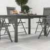 Outsunny Extending Garden Table, Full Aluminium Outdoor Dining Table with Slatted Top, for Patio, Balcony, 160/220 x 90 x 73 cm, Grey