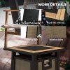Outsunny Propane Gas Fire Pit Table, 50,000 BTU Smokeless Firepit Outdoor Patio Heater with Waterproof Cover, Glass Beads and Lid, 71 x 71 x 66.5cm, Brown