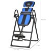 HOMCOM Foldable Gravity Inversion Table, Back Therapy Fitness Bench w/ Soft Ankle Cushions, for Home, Office, Gym - Black