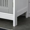 kleankin Modern Under Sink Cabinet with 2 Doors, Bathroom Vanity Unit, Pedestal Under Sink Design, Storage Cupboard with Adjustable Shelves