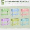 Outsunny Wooden Raised Garden Bed Plant Stand Outdoor Tall Flower Bed Box with Clapboard, Nature Wood Color 100 x 40 x 84cm