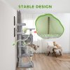 PawHut Cat Tree, 138cm Cat Tower with Sisal Scratching Posts and Pad, Bed, Condos, Platforms, Toy Balls, Anti-Tip Kit, Kitten Activity Centre for Indoor, Light Grey