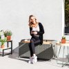 Outsunny PE Rattan Outdoor Storage Bench, Aluminium Garden Bench with Storage Underneath w/ Zipped Inner Lining, Rods for Deck, Grey