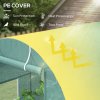 Outsunny Reinforced Walk In Polytunnel Greenhouse with Roll Up Door, Galvanised Steel Frame and Zipped Door Windows (2 x 2.5m), Green