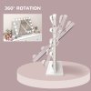 HOMCOM Hollywood Vanity Mirror with Lights, Large 63x50 cm Lighted Makeup Mirror with 3 Colour, 14 LED Bulbs, 10X Magnifying, USB Charging Port, Phone Holder, 360?? Rotation, Touch Screen