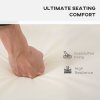 Outsunny Outdoor Cushion Pad Set for Rattan Furniture, 7 Piece Garden Furniture Cushions, Patio Conversation Set Cushions ONLY, Lightweight and Durable, Cream