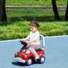 AIYAPLAY Ride On Car, Foot to Floor Baby Car with Under Seat Storage, Steering Wheel, Music, Light, Fire Truck Kids Car for Boys and Girls 1.5-3 Years Old, Red