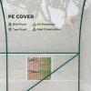 Outsunny Reinforced Walk In Polytunnel Greenhouse with Roll Up Door, Galvanised Steel Frame and Zipped Door Windows (2 x 2.5m), White