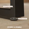 HOMCOM Extendable Dining Table Rectangular Wood Effect Tabletop for 4-6 People with Steel Frame & Hidden Leaves for Kitchen, Dining Room, Living Room