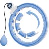 SPORTNOW Smart Weighted Hula Hoop for Adults, Hula Ring with 16 Detachable Knots, 360?? Auto-Rotating Ball and Digital Counter, Massage Hula Circle For Weight Loss, Light Blue