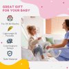HOMCOM Baby Rocking Horse Plush Ride On Elephant Rocker with Sound Safety Belt Toddler Toy for 18 - 36 Months