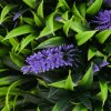 HOMCOM Set of 2 Decorative Artificial Plants Ball Trees with Lavender Flowers in Pot Fake Plants for Home Indoor Outdoor Decor, 70cm, Green