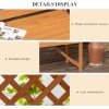 Outsunny Garden Bench, Arch Pergola with Natural Wooden Garden Arbour with Seat for Vines/Climbing Plants for Outdoor Space, Brown