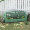 Outsunny 240x90x90cm Small Greenhouse, House-Shaped Portable Grow Tunnel Mini Greenhouse with Mesh Windows for Indoor and Outdoor, Green