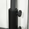Outsunny Half Round Umbrella Base, Half Patio Parasol Stand Holder for Deck, Garden, 18 kg Capacity Water or 21 kg Capacity Sand, Fit 3.8 cm or 4.8 cm Pole, Black