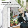 Outsunny Mini Pop Up Greenhouse with Reinforced PE Cover, Foldable Small Greenhouse with Zipper Door for Indoor Outdoor, 150 x 148 x 148 cm, White