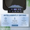 HOMCOM 4kg Vented Tumble Dryer with Deodorize, Smart Mode, 800W Compact Tumble Dryer with Stainless Steel Tub, Front Load, for Flat, Home, RVs, Black