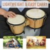 HOMCOM Wooden Bongo Drum Set ??7.75