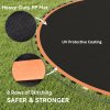 SPORTNOW Trampoline Replacement Mat with Eight Rows of Stitching, Spring Pull Tool, 42 V-Hooks, for 8ft Trampoline, Using 14cm Springs, Trampoline Jumping Mat, Orange