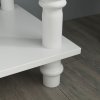 HOMCOM Console Table Modern Sofa Side Desk with Storage Shelves Drawers for Living Room Entryway Bedroom White