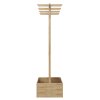 Outsunny Wood Planter with Trellis, Raised Garden Bed Privacy Screen Planter Box to Grow Vegetables, Herbs and Flowers for Garden, Patio, Deck, Natural
