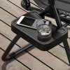 Outsunny Zero Gravity Lounger Chair, Folding Reclining Patio Chair with Padded Seat, Cup Holder, Soft Cushion and Headrest for Poolside, Camping, Black
