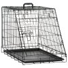 Pawhut Trapeze Collapsible Dog Pet Travel Box Cage Removable Tray 78 x 47 x 55cm